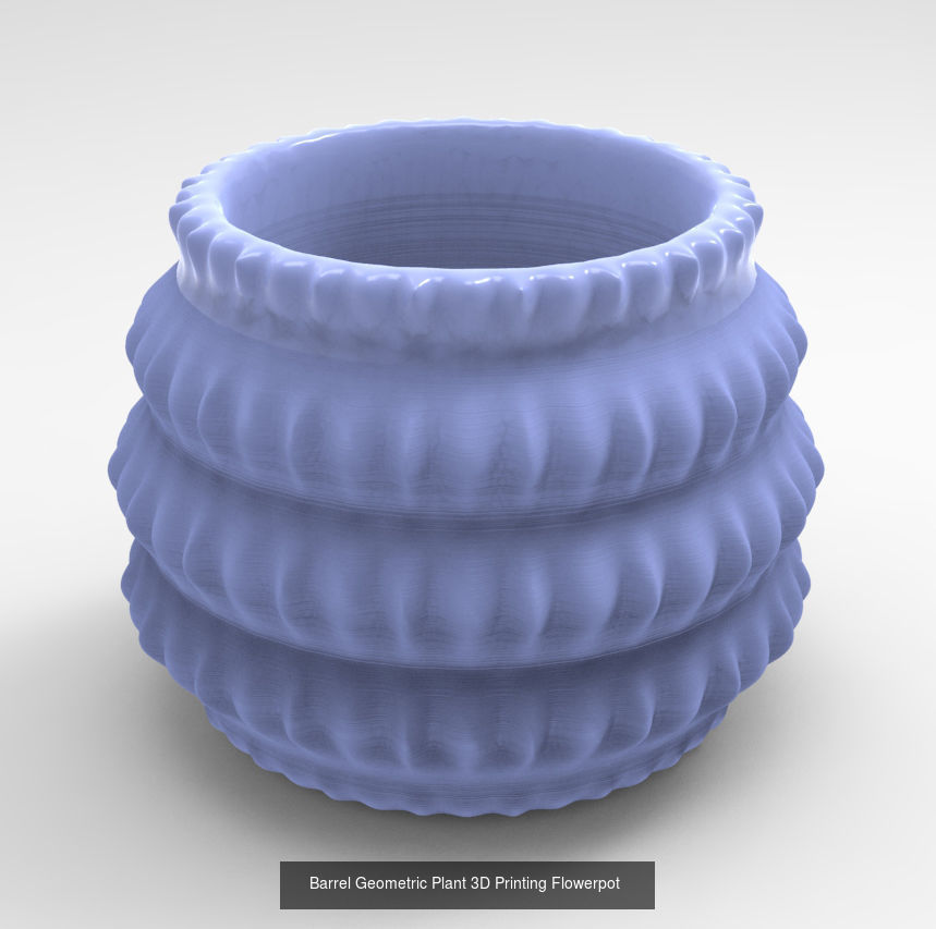 10 Cute Geometric 3D Printing Planter Set  3D Model Collection_6