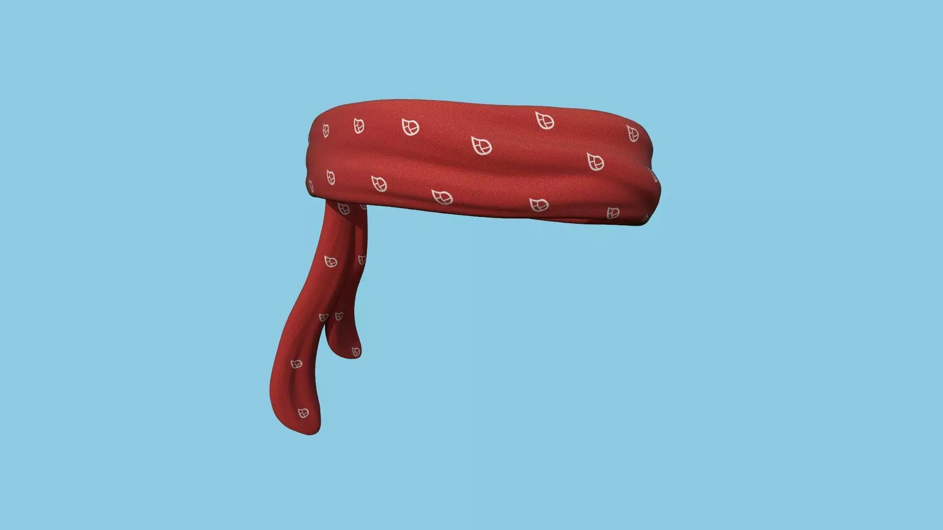 Axl Rose Red Bandana - Rock - Character Design Low-poly 3D model