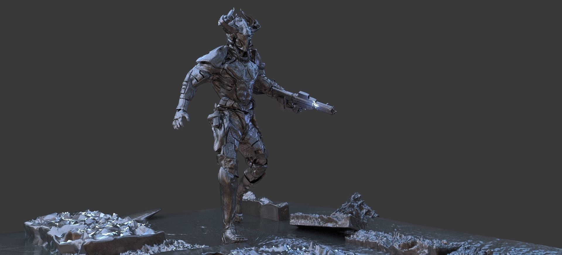 Future armor military 3D model_3