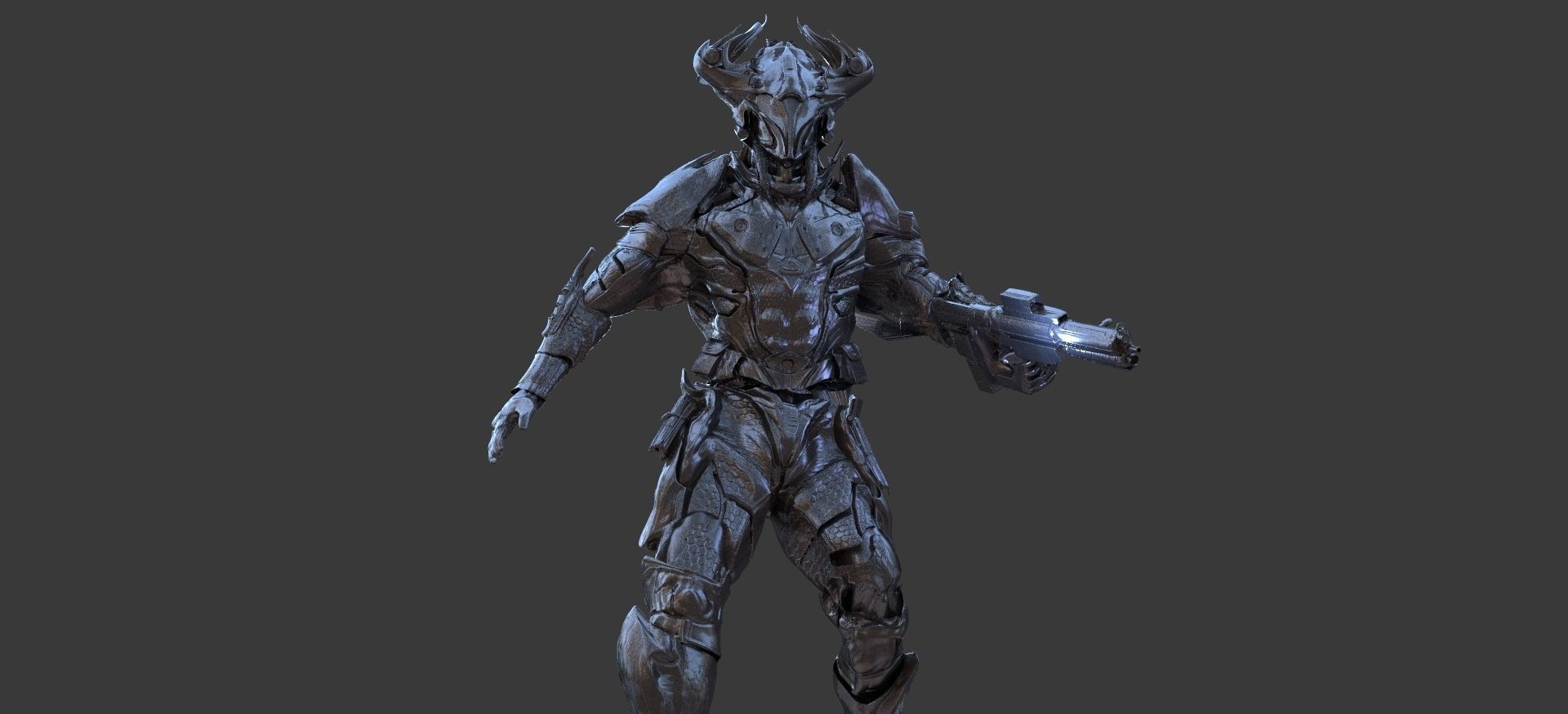 Future armor military 3D model_2