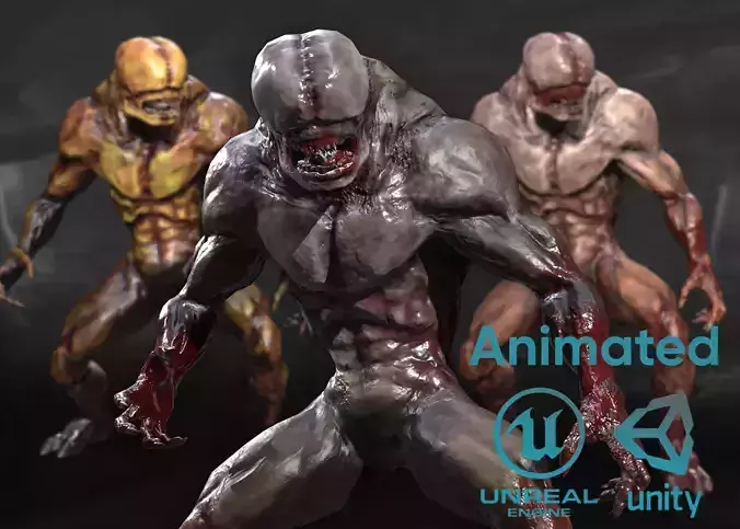 Big mutant Low-poly 3D model