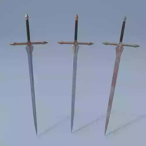 Sword pair of swords Low-poly 3D model