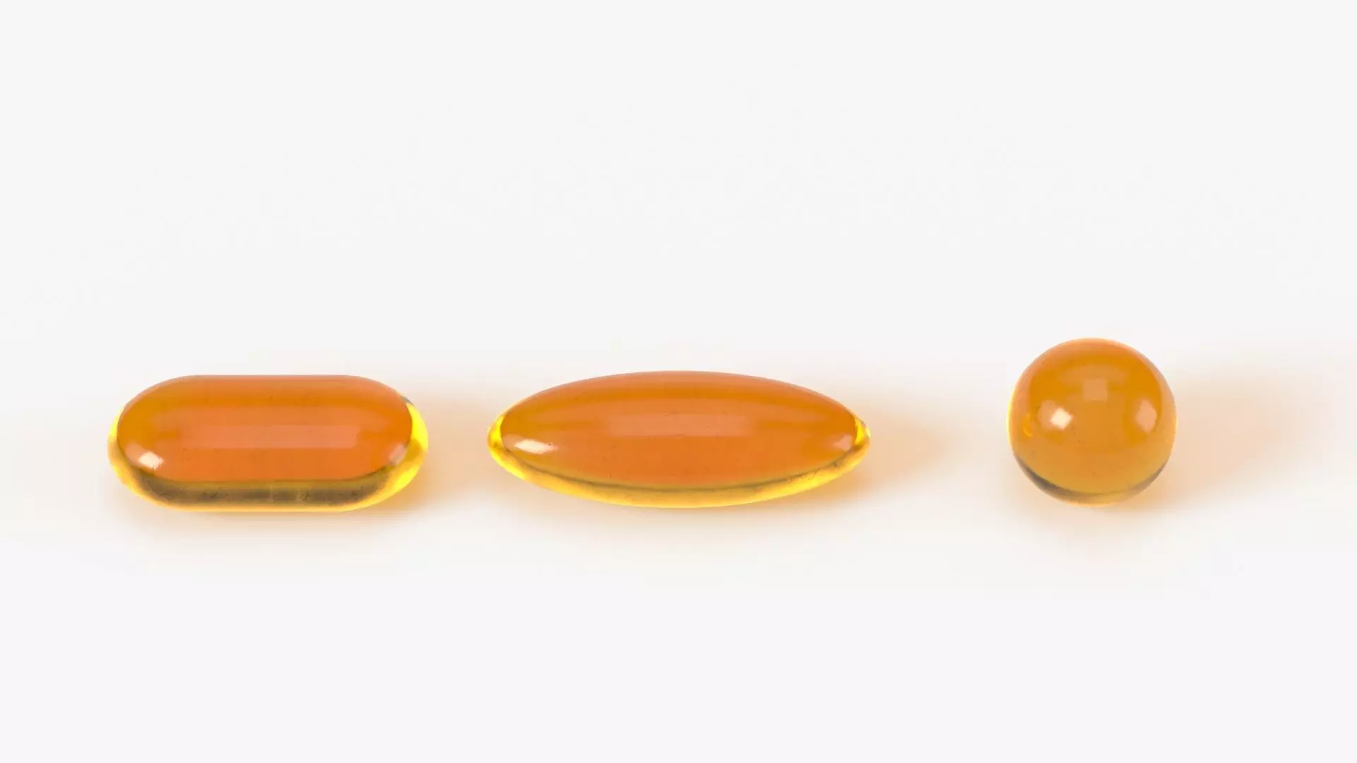 Set of oil pills with 4K PBR tex and color variations Low-poly 3D model_0