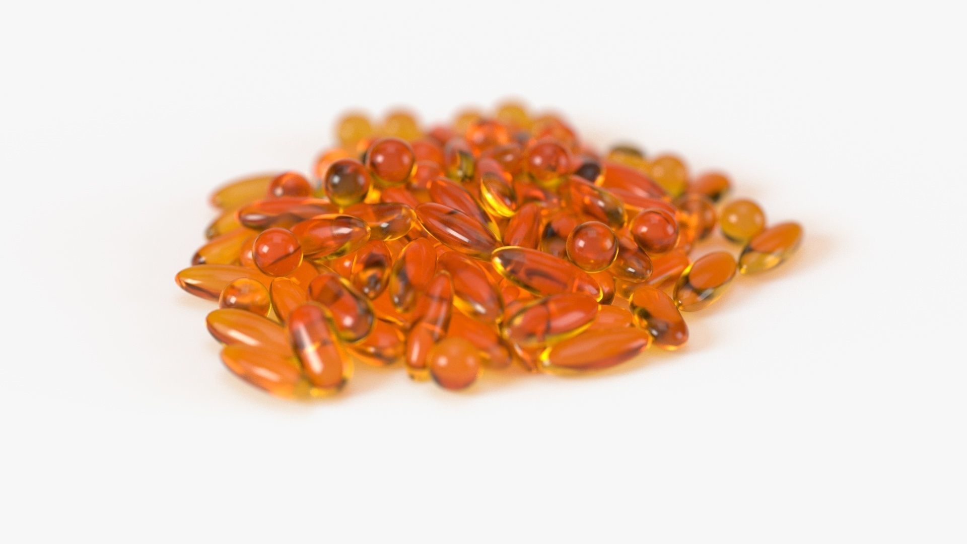 Set of oil pills with 4K PBR tex and color variations Low-poly 3D model_4