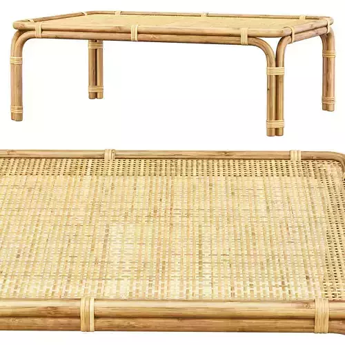 Elio rectangle rattan coffee table 