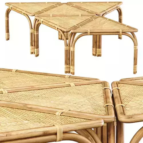 Modular rattan tables 