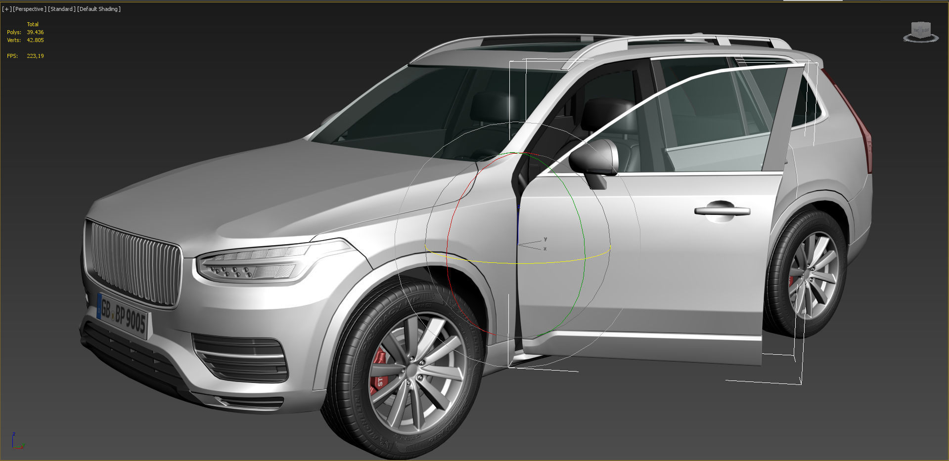  Volvo XC90 Lowpoly PBR   Low-poly 3D model_9