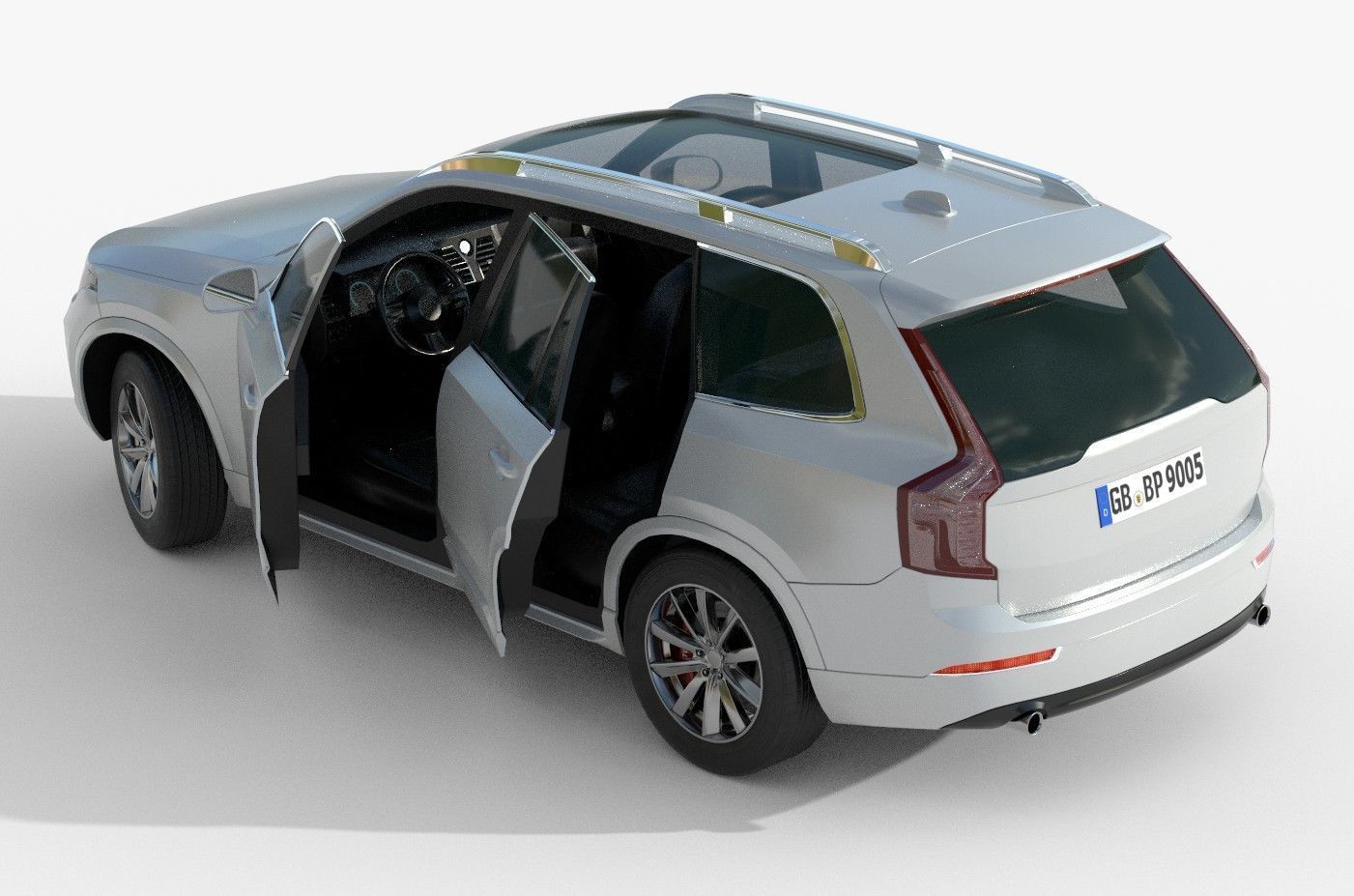  Volvo XC90 Lowpoly PBR   Low-poly 3D model_3