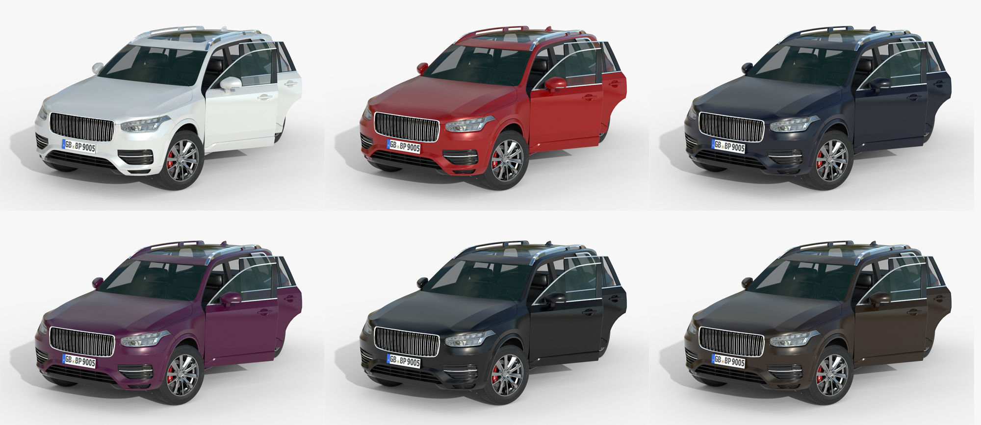  Volvo XC90 Lowpoly PBR   Low-poly 3D model_1