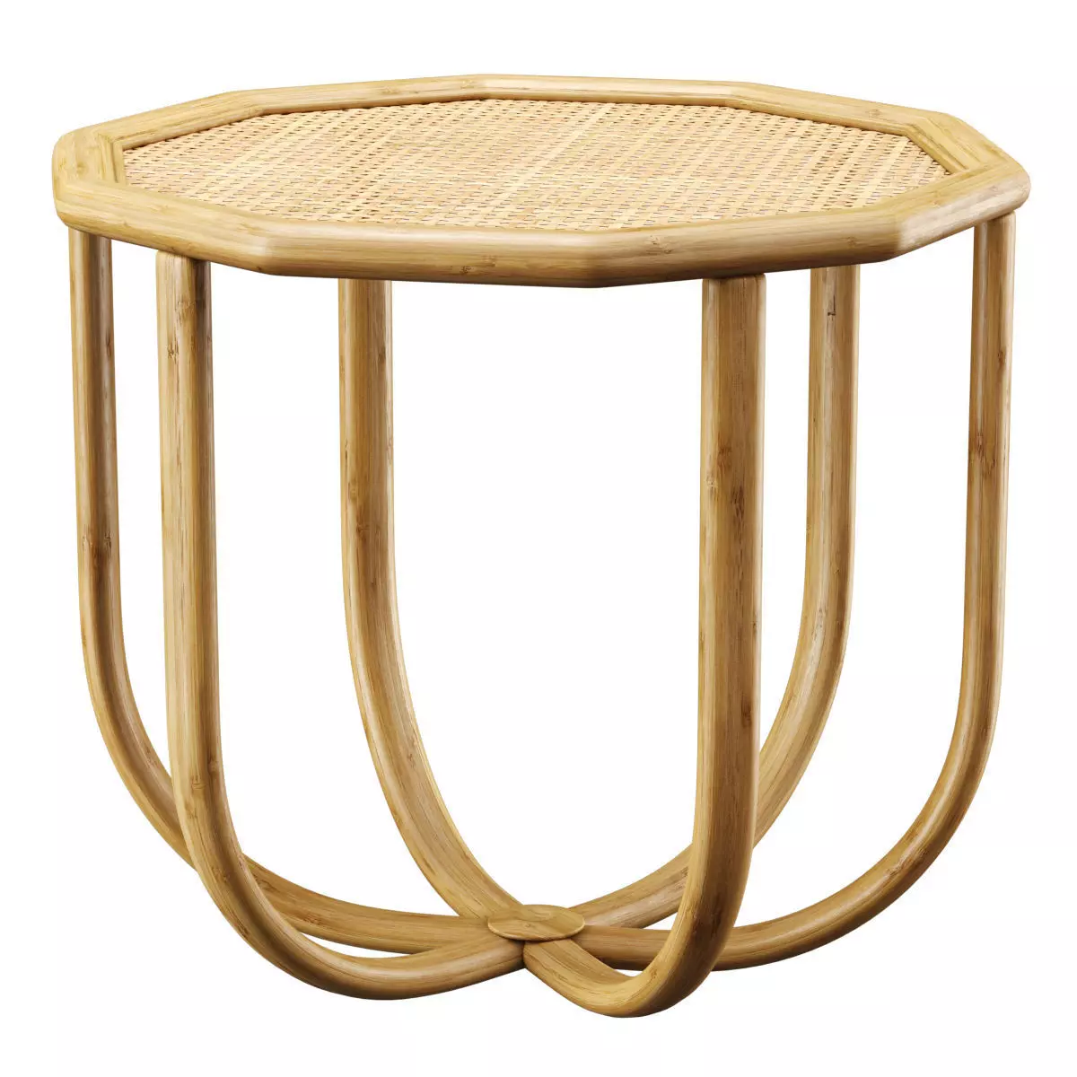 Spider rattan coffee table  3D model_0