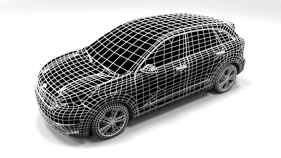 KIA NIRO LOWPOLY  Low-poly 3D model_7