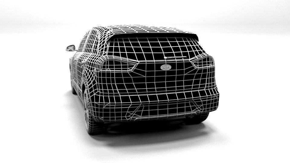 KIA NIRO LOWPOLY  Low-poly 3D model_3
