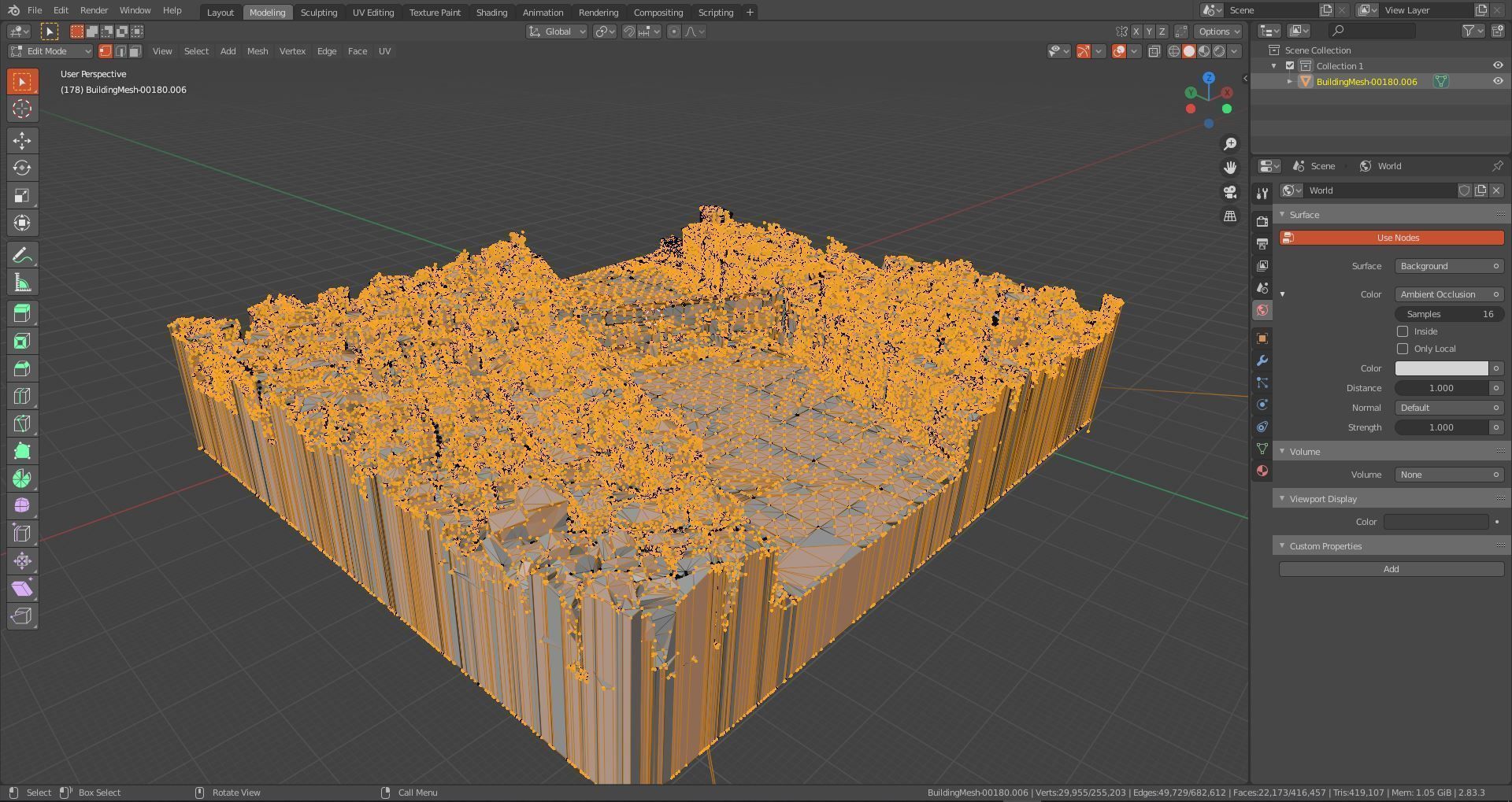 Pontevecchio Florence Italy  with texture Low-poly 3D model_11