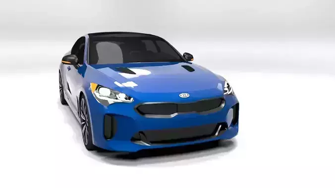KIA STINGER LOWPOLY Low-poly 3D model