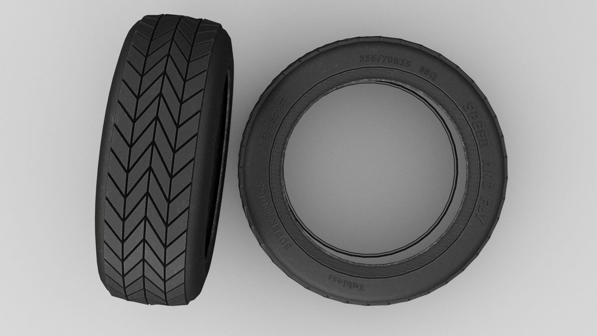 Tires Asset Low-poly 3D model_3