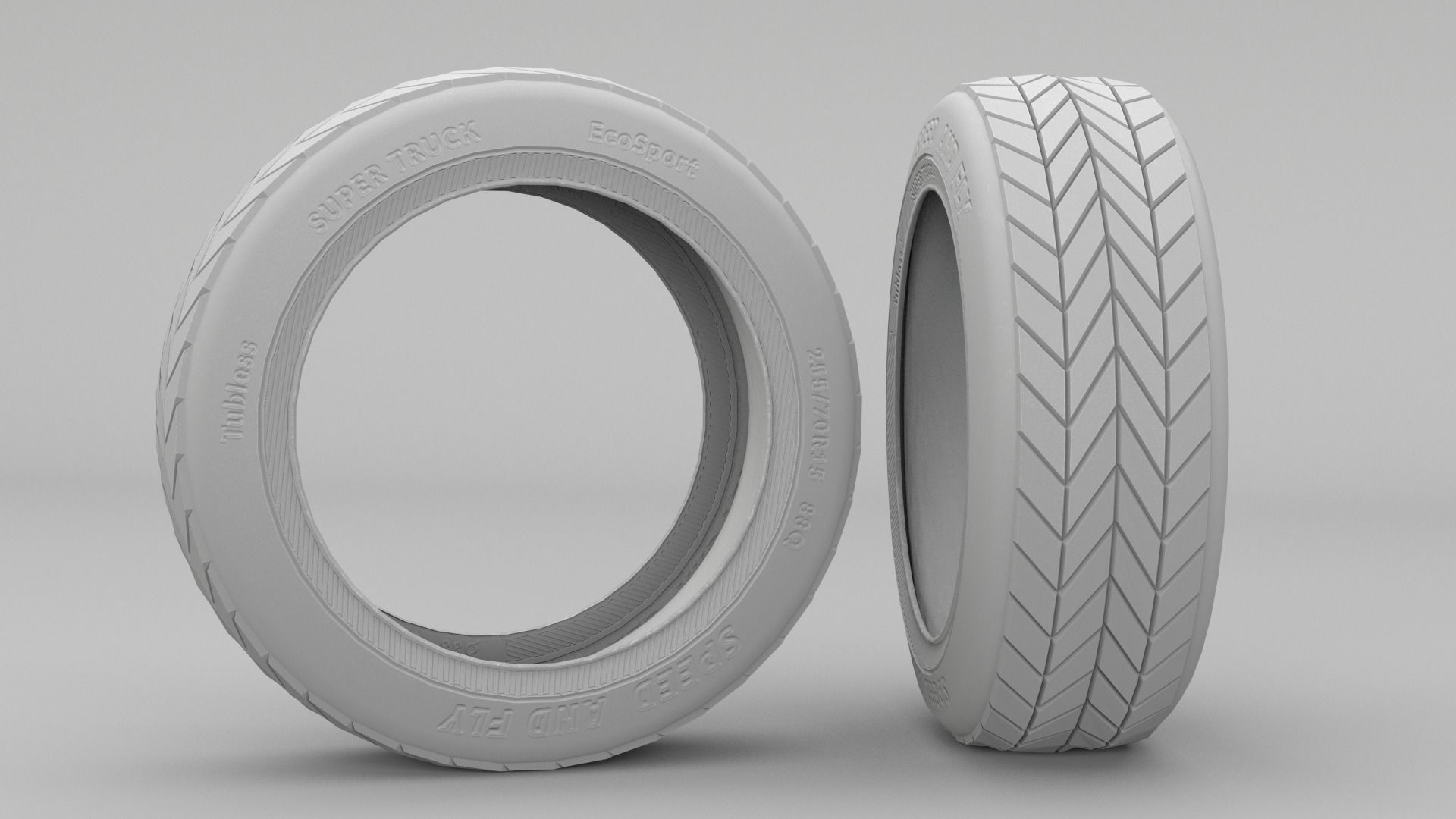 Tires Asset Low-poly 3D model_5