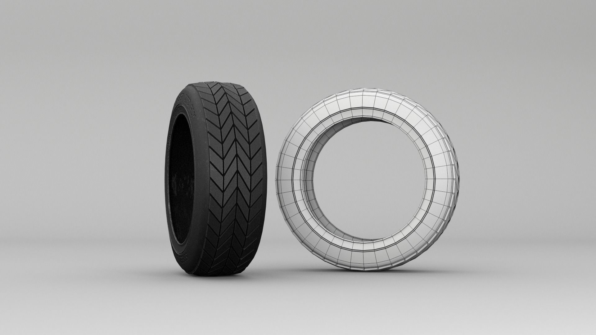 Tires Asset Low-poly 3D model_8