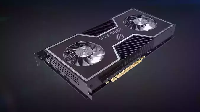 Graphic Card RTX 9080 Nvidia 3D model