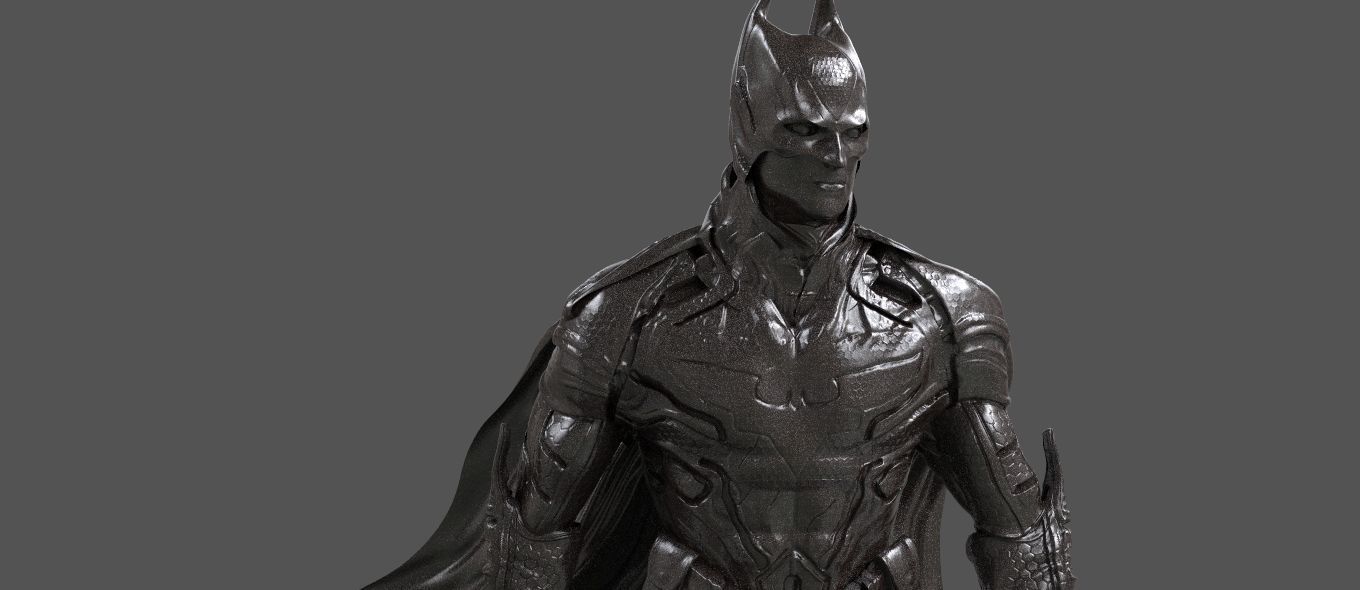 Batman 3D model statue of in warehouse 3D model_3