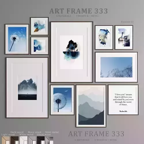 Art Frame 333 Low-poly 3D model