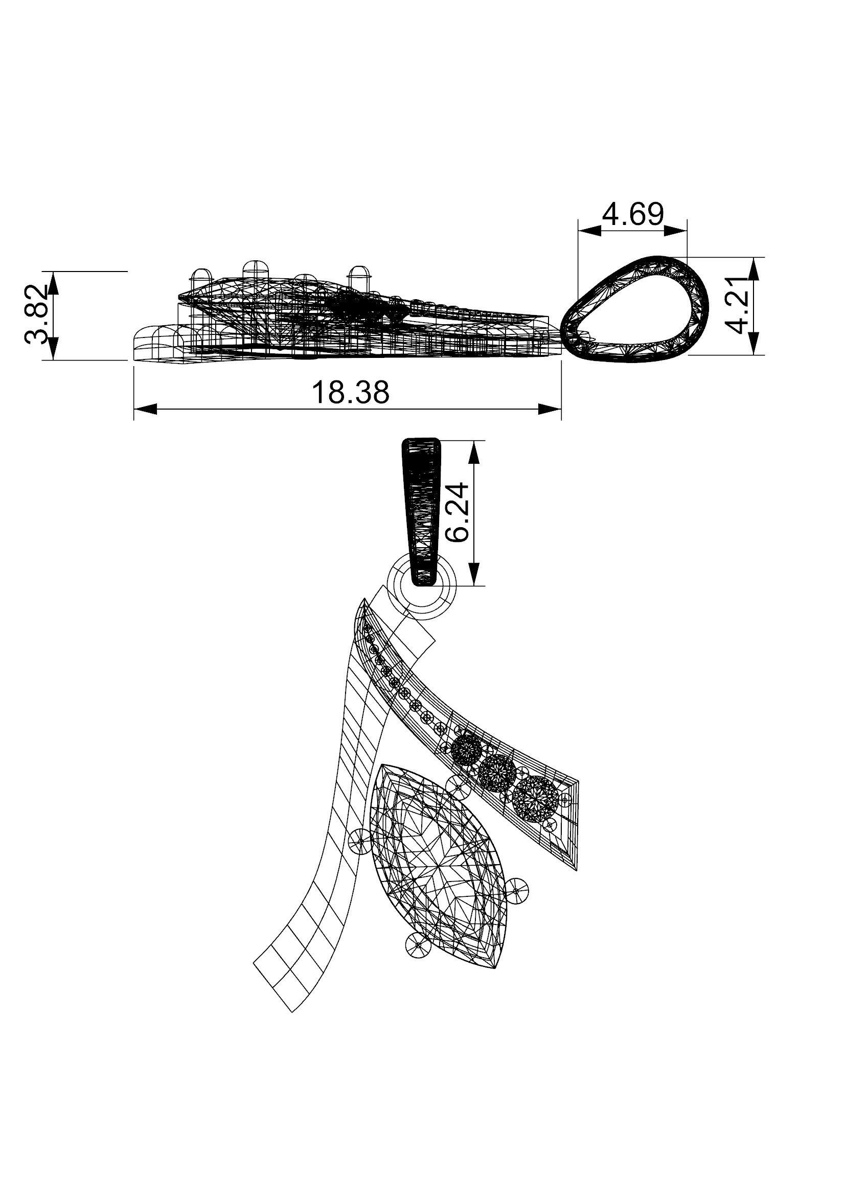 Pendant with diamonds und2260 3D print model_5