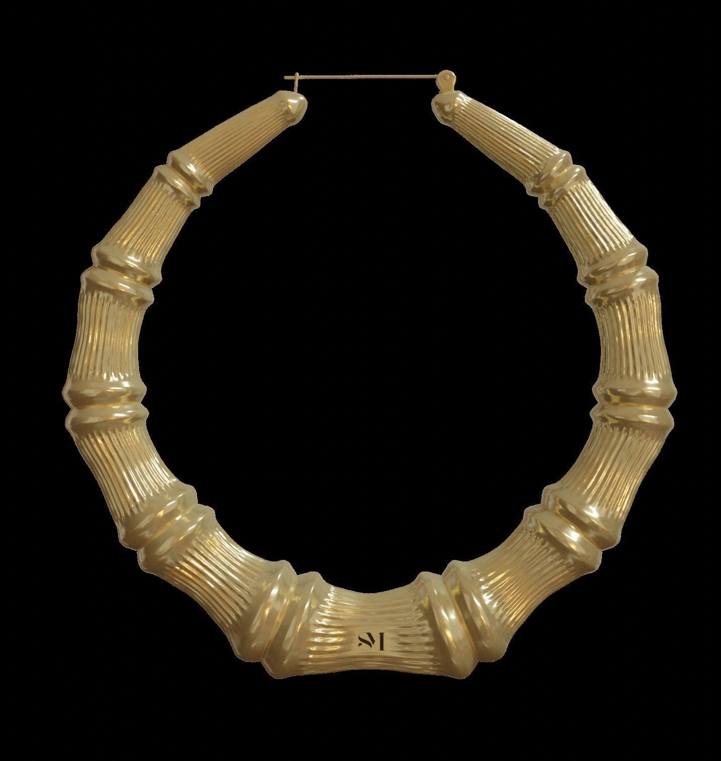 Bamboo Earring Jewelry made in Blender free 3D model CGTrader