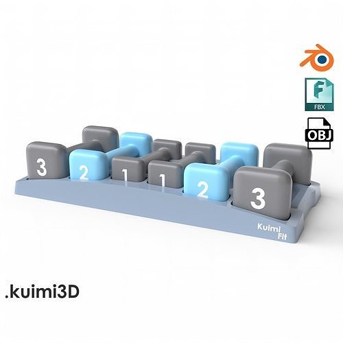 Gym Dumbbell Set 003 3D model