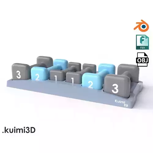 Gym Dumbbell Set 003 3D model