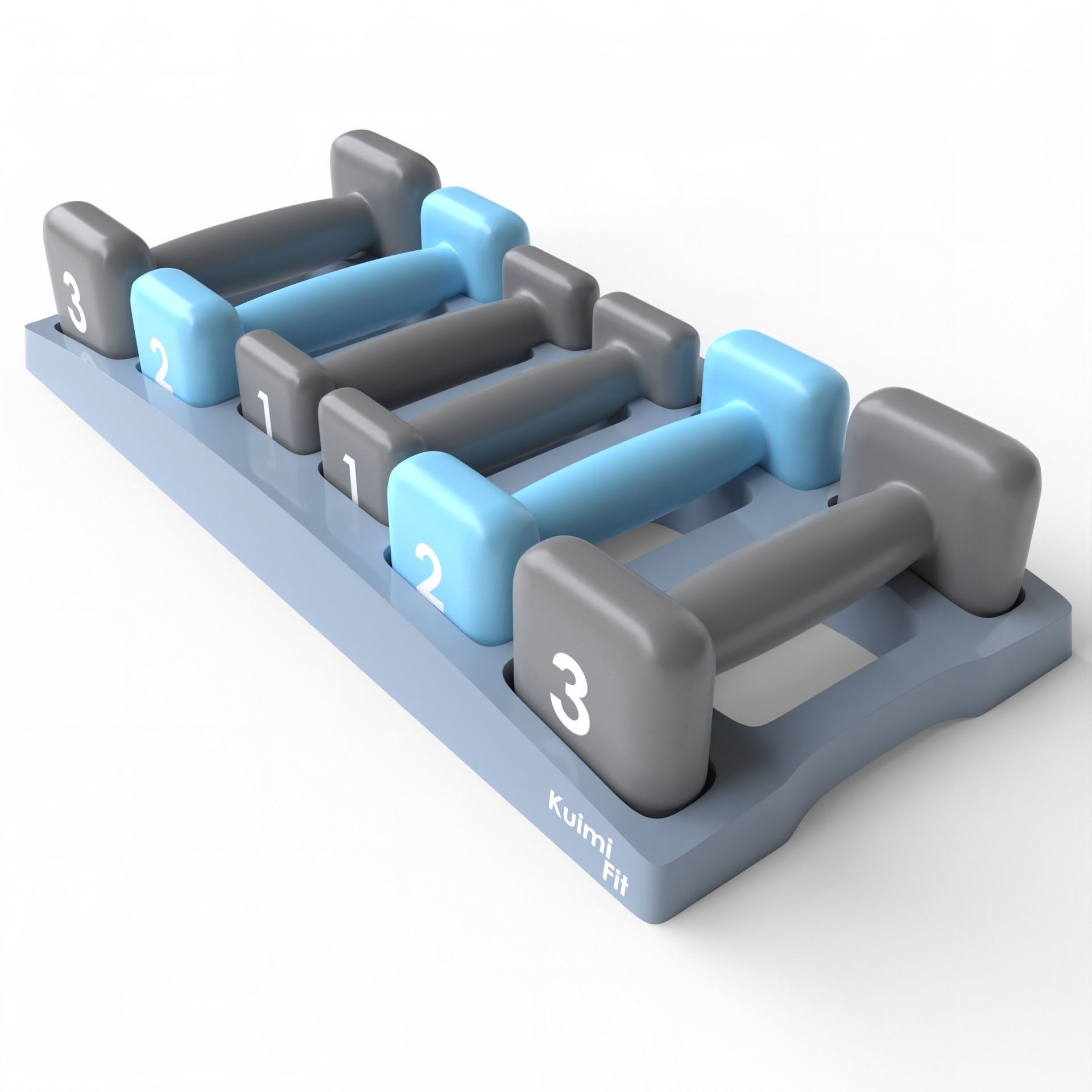 Gym Dumbbell Set 003 3D model_4