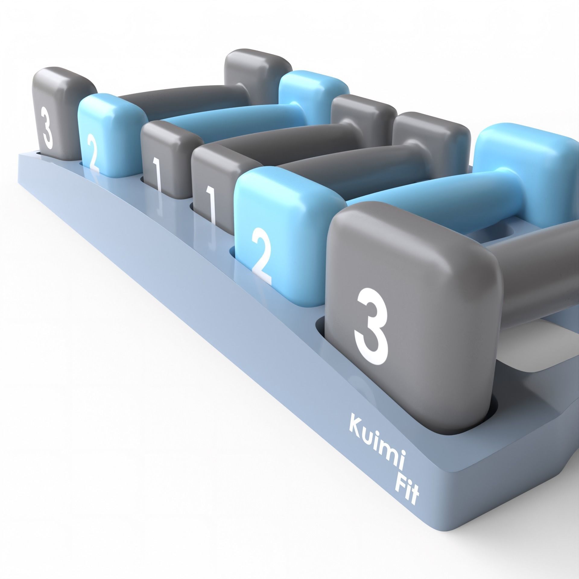 Gym Dumbbell Set 003 3D model_7