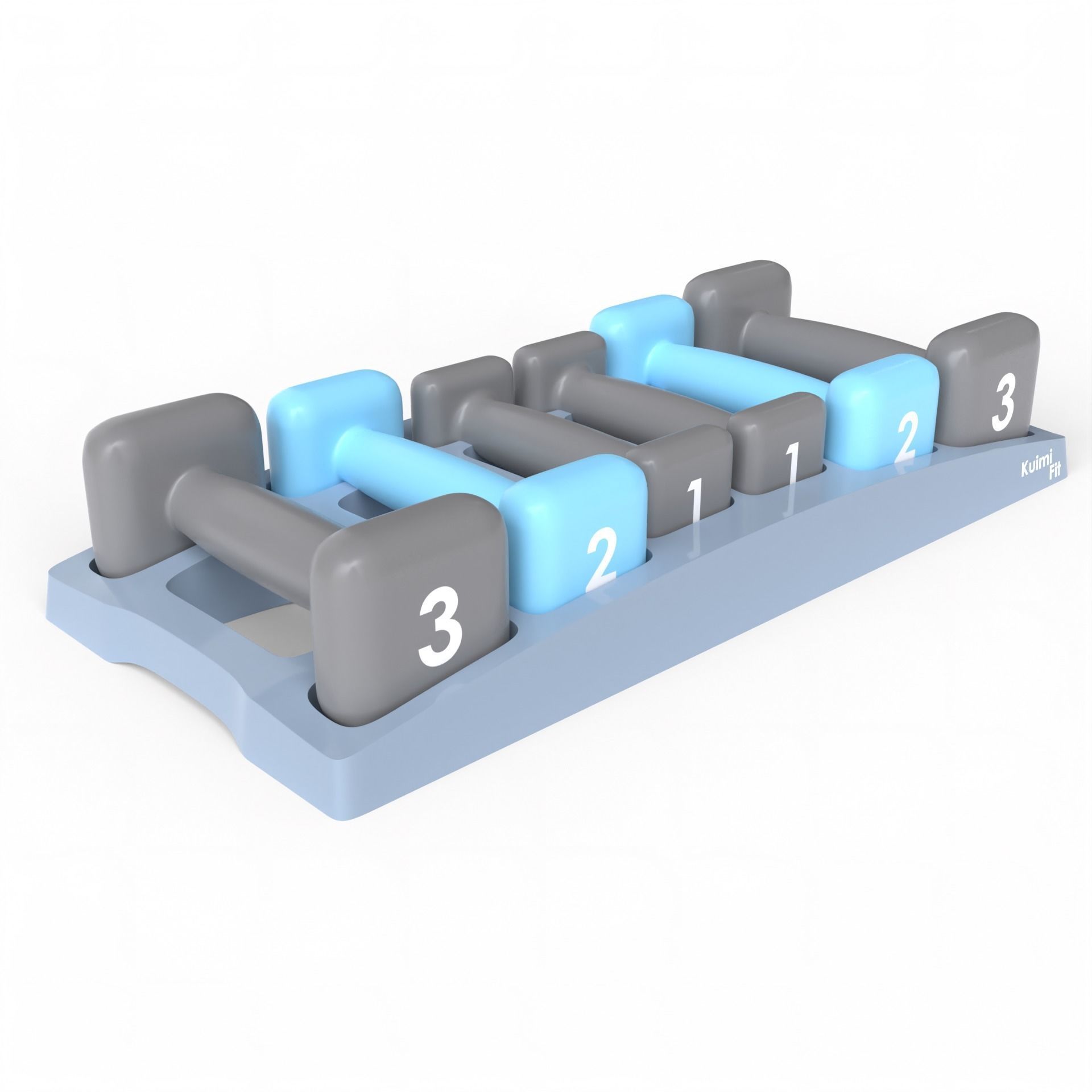 Gym Dumbbell Set 003 3D model_2