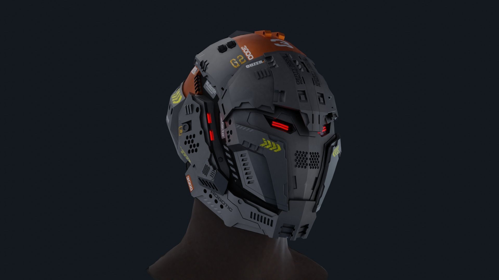 Sci-Fi Helmet 3D model_1
