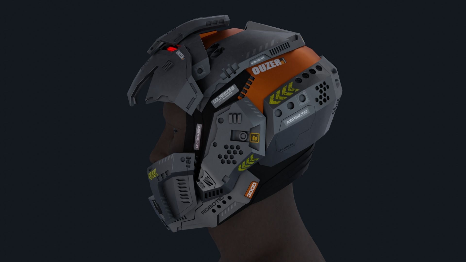 Sci-Fi Helmet 3D model_10
