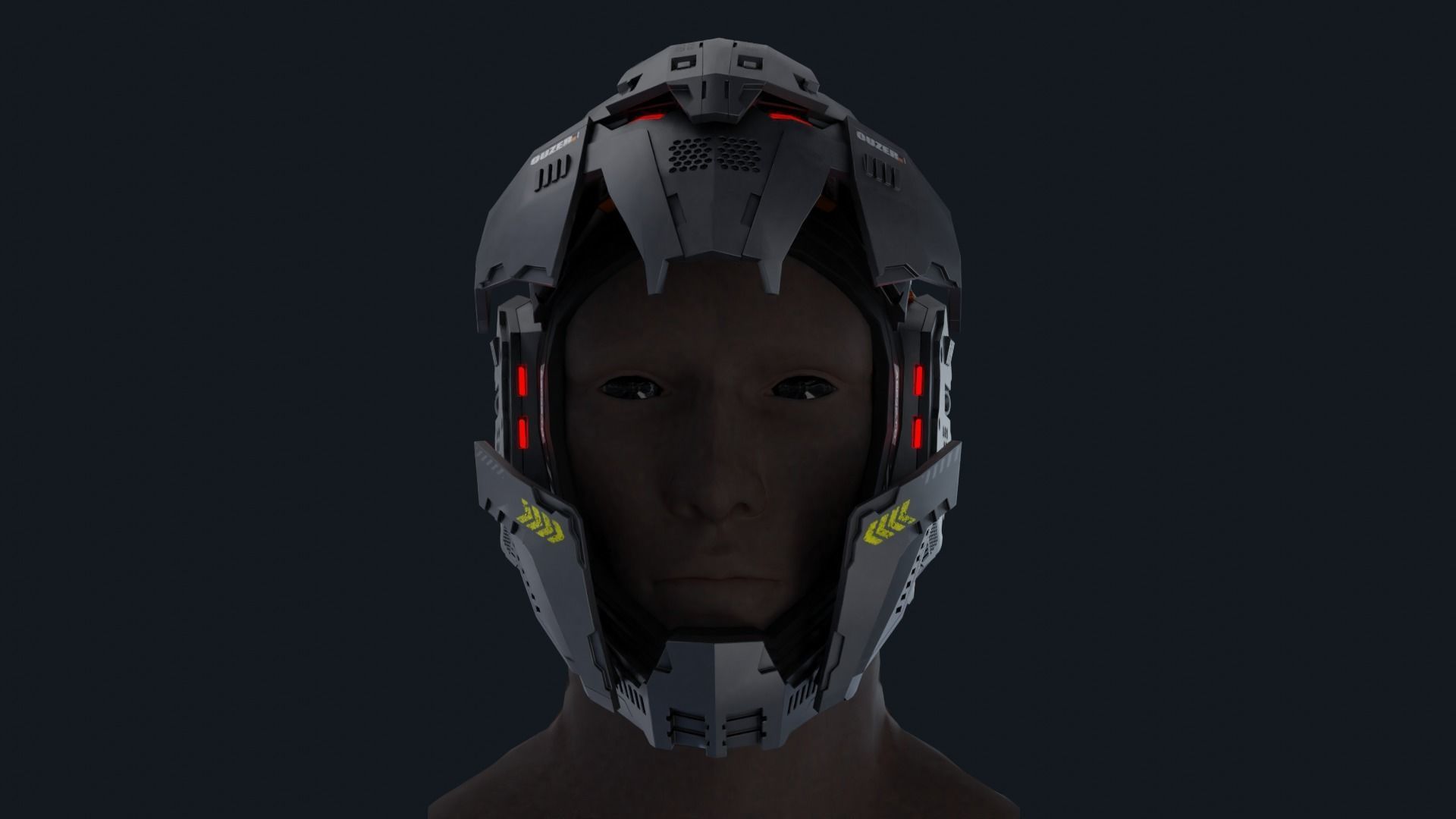 Sci-Fi Helmet 3D model_11