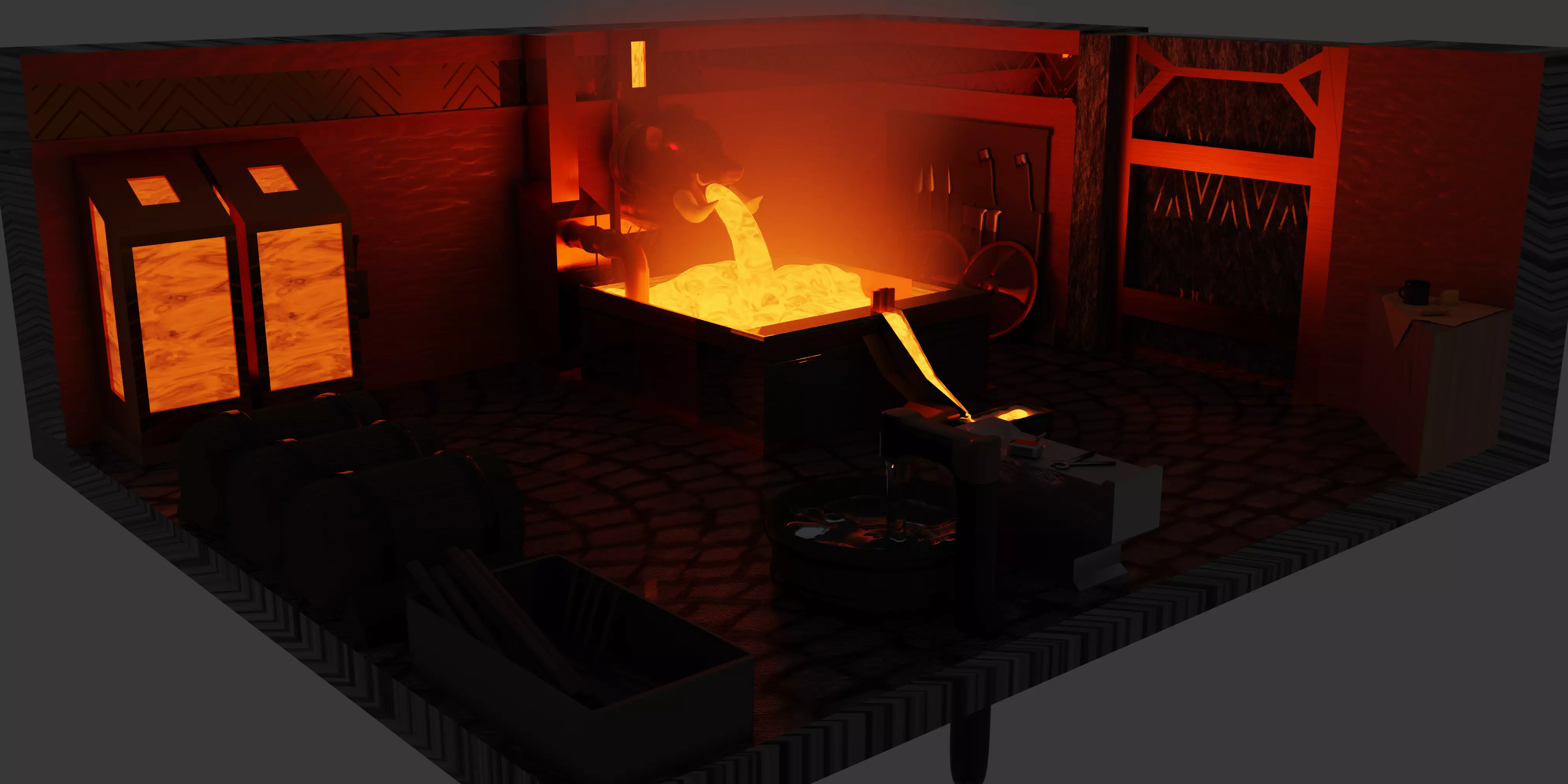 Dwarf forge by Vladimir Kiselev Free 3D model