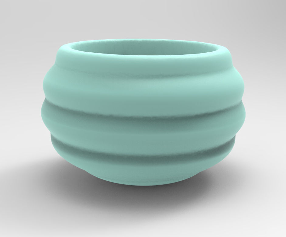 Cute Barrel Geometric Succulent 3D Printing Planter  3D print model_3