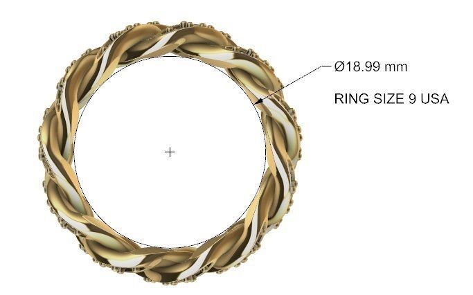 CUBAN RING SIZE 9 USA 3D print model_5