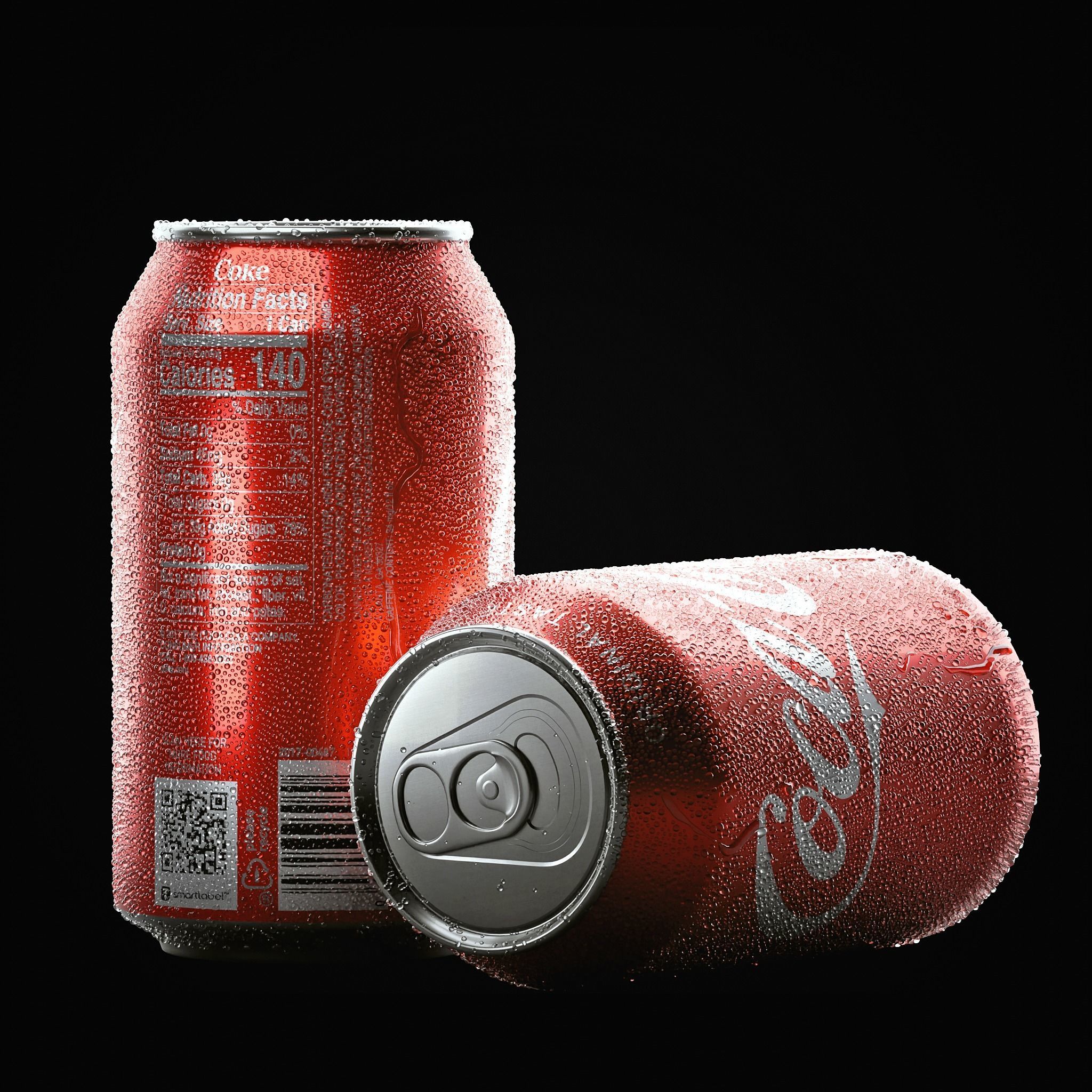 Coca Cola Drink Can Low-poly 3D model_5