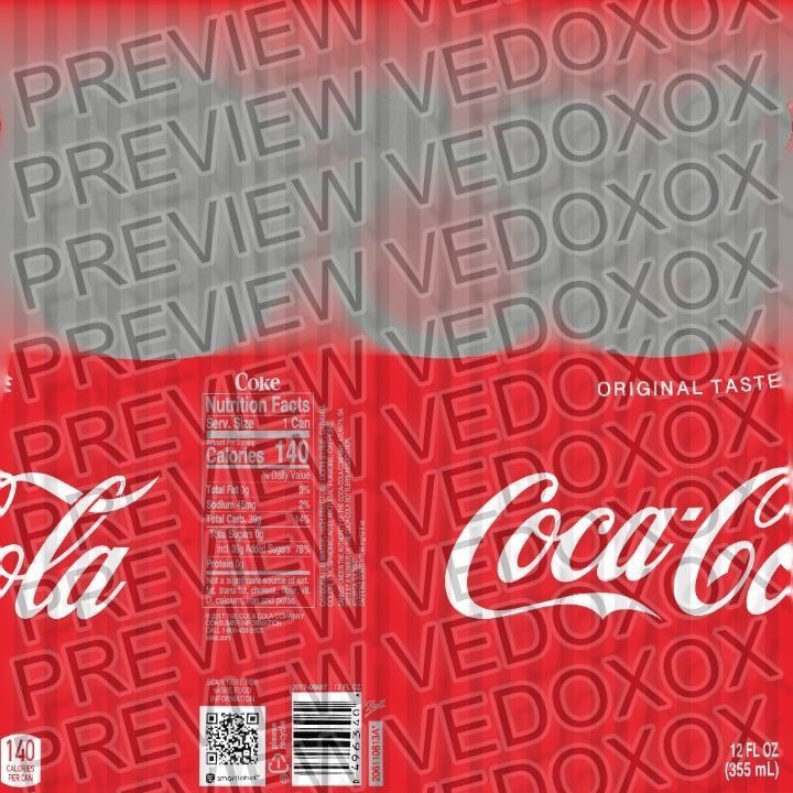 Coca Cola Drink Can Low-poly 3D model_6