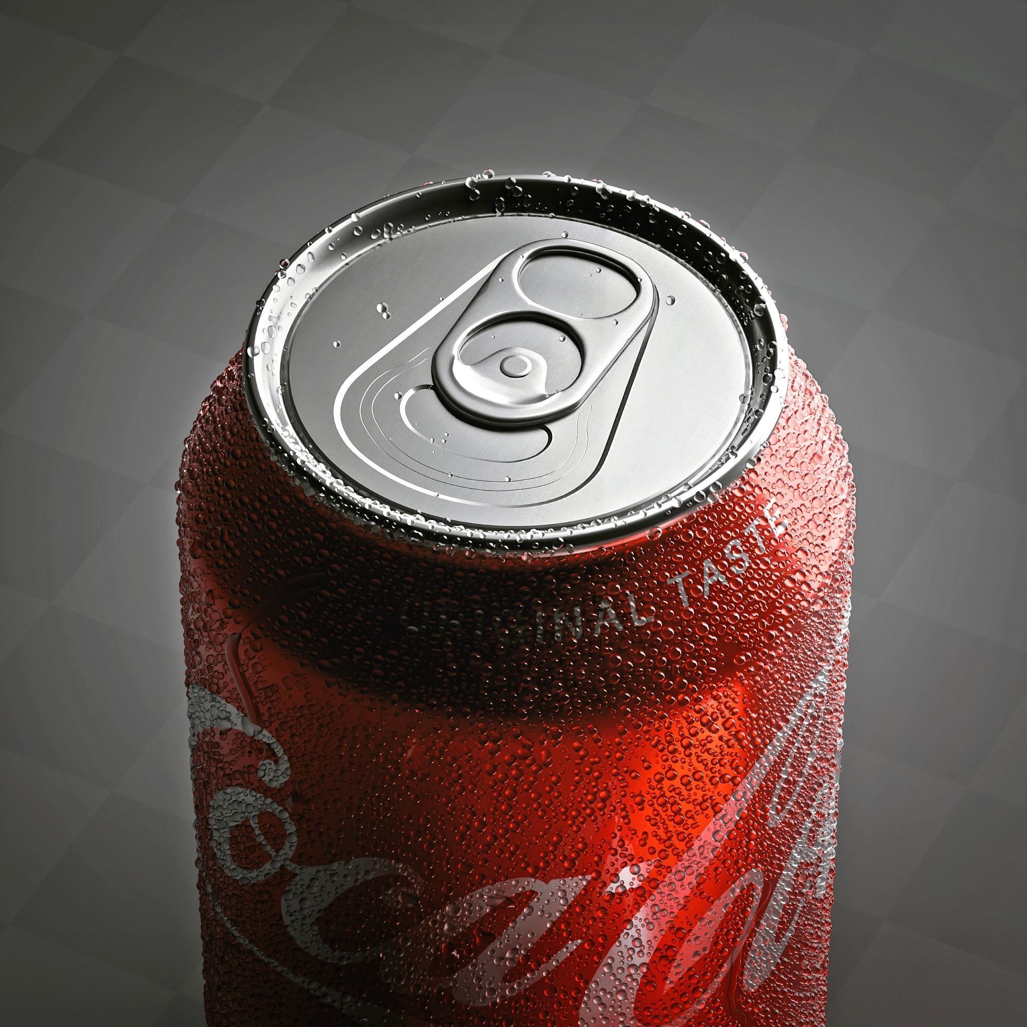 Coca Cola Drink Can Low-poly 3D model_2