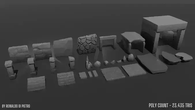 LOW POLY ROCKS KIT - GAME READY