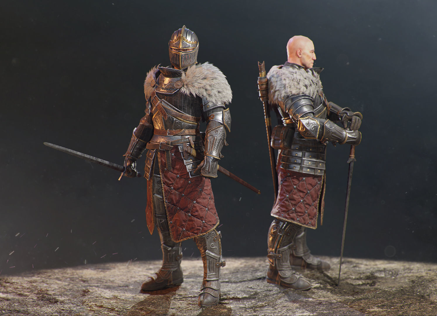 Knight Errant Low-poly 3D model_6