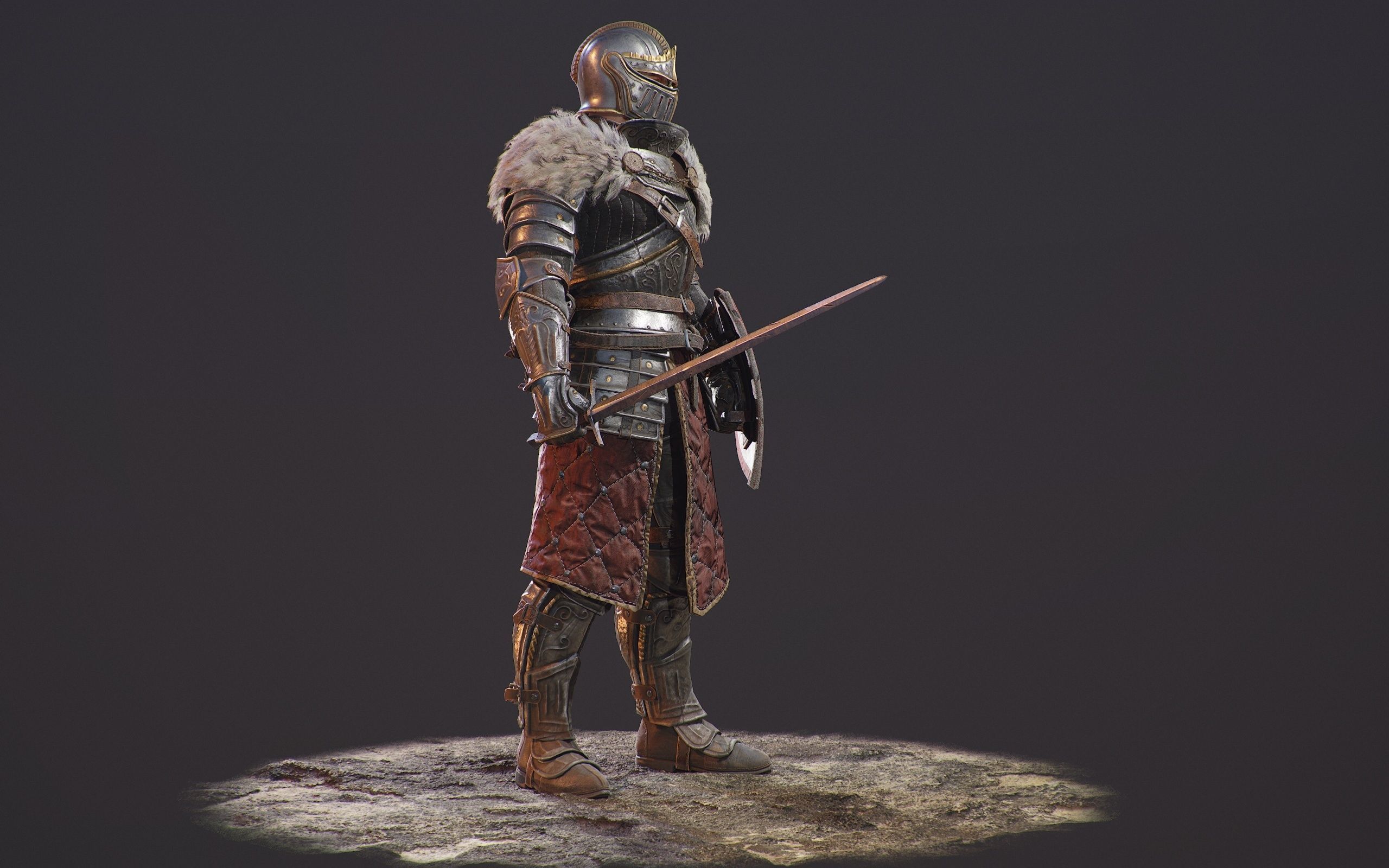 Knight Errant Low-poly 3D model_8