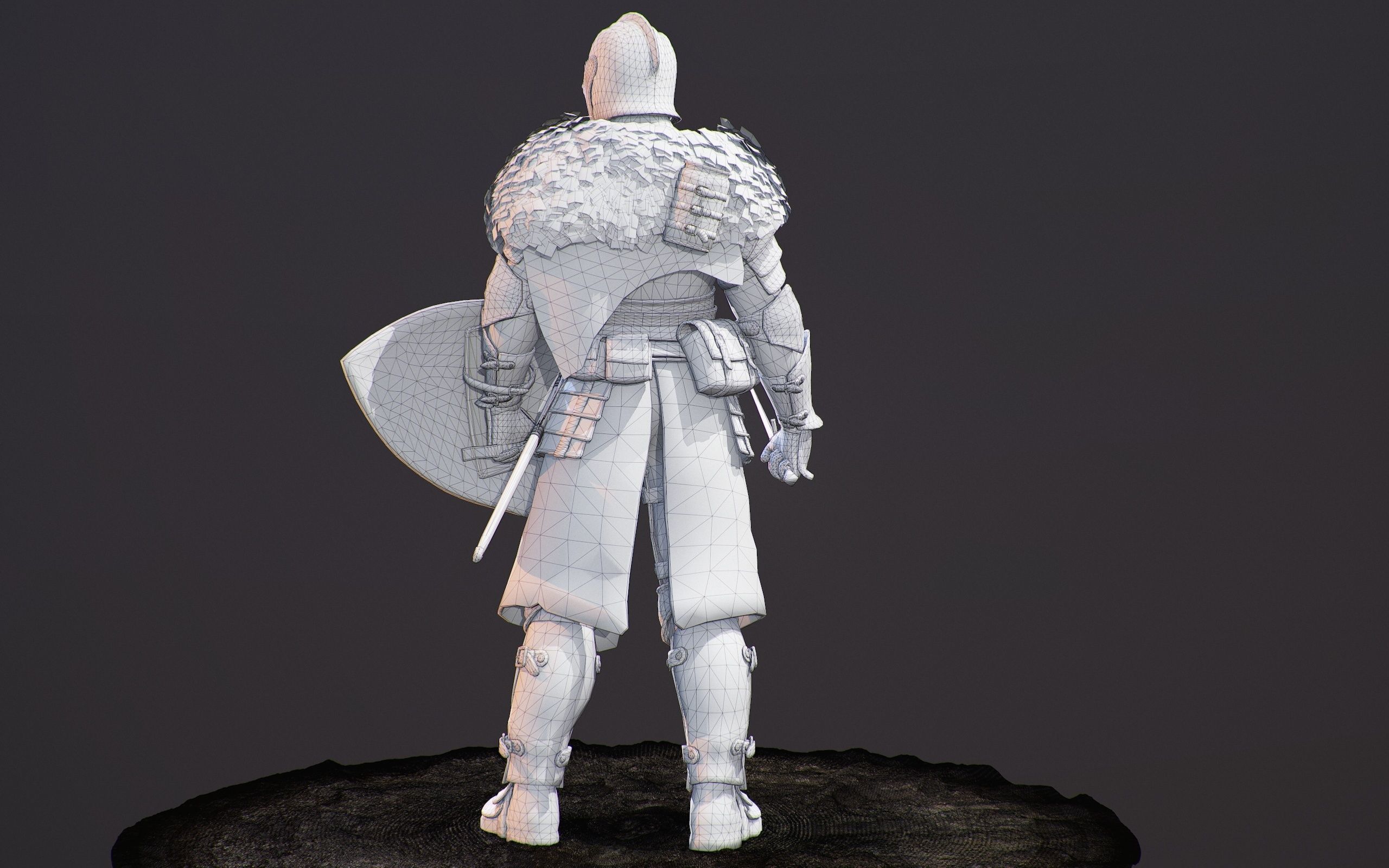 Knight Errant Low-poly 3D model_26