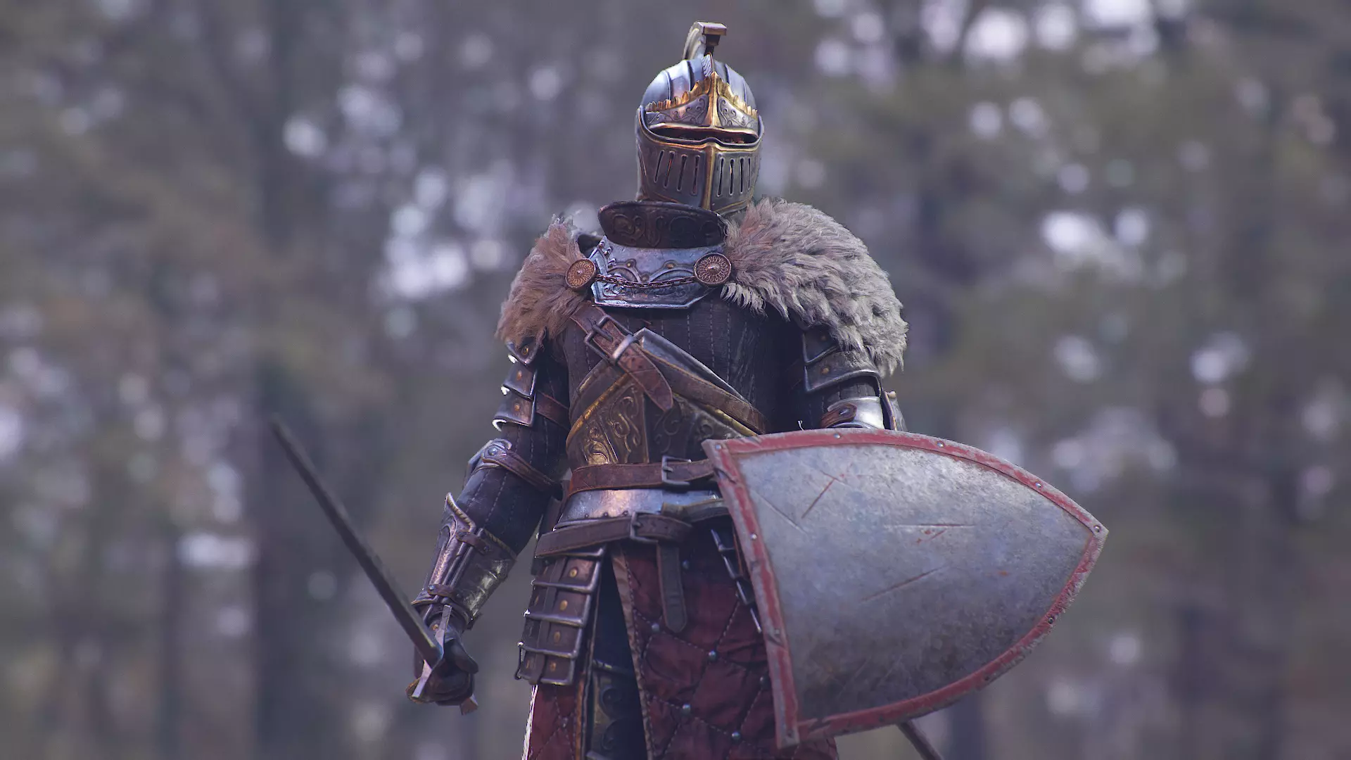 Knight Errant Low-poly 3D model_0