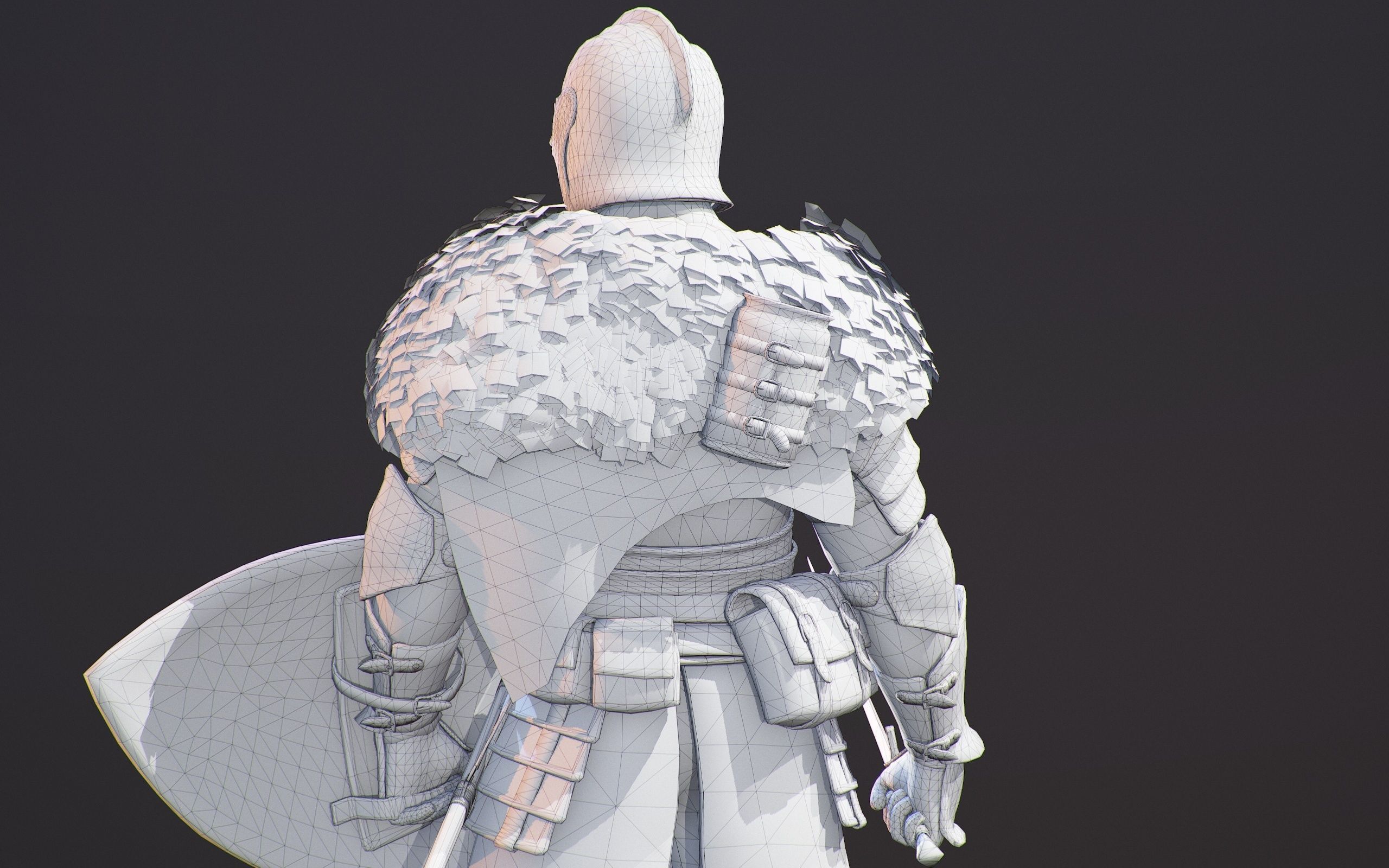 Knight Errant Low-poly 3D model_27