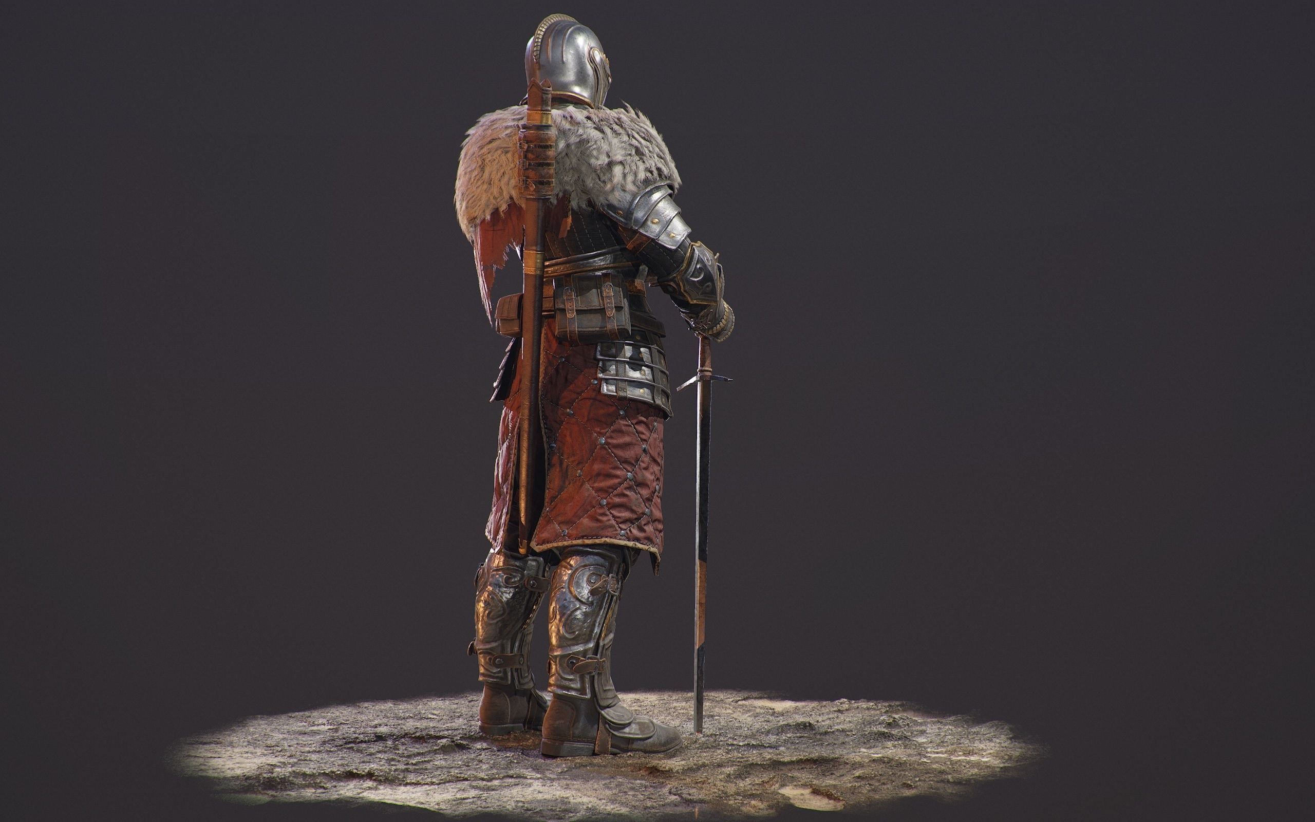 Knight Errant Low-poly 3D model_14