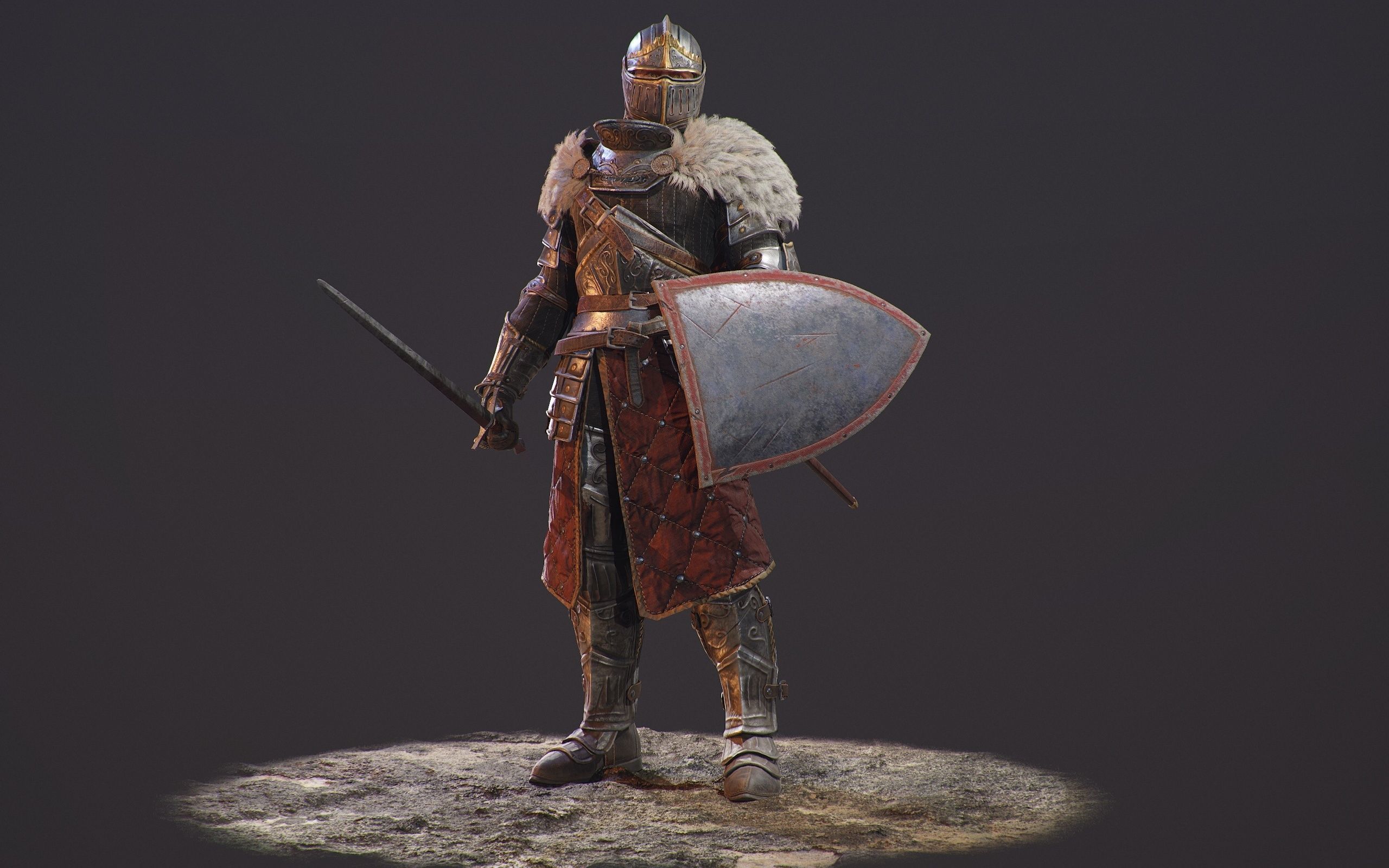 Knight Errant Low-poly 3D model_7