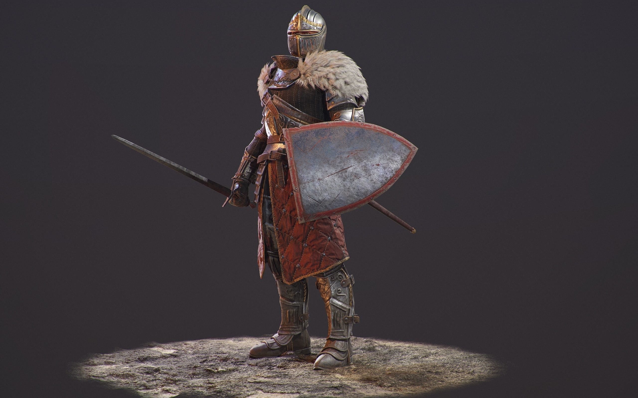 Knight Errant Low-poly 3D model_11