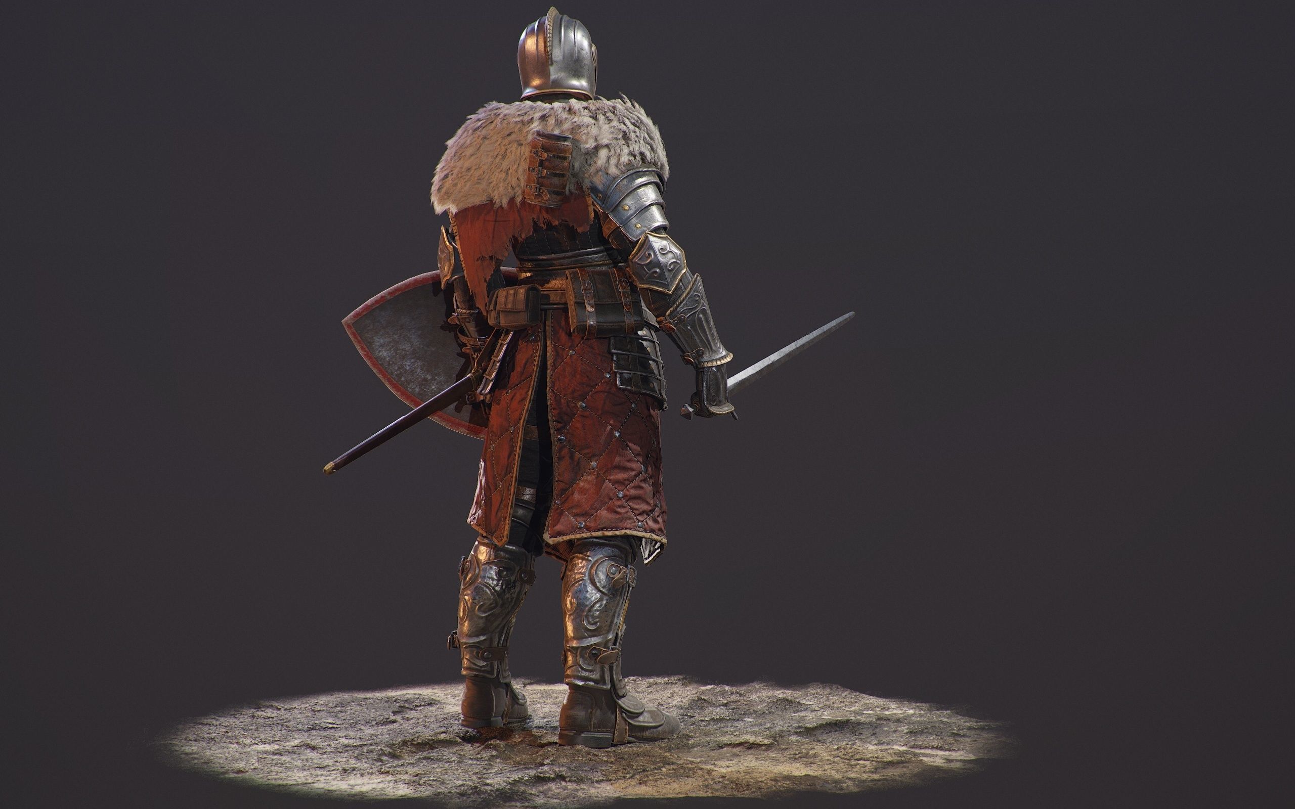 Knight Errant Low-poly 3D model_9